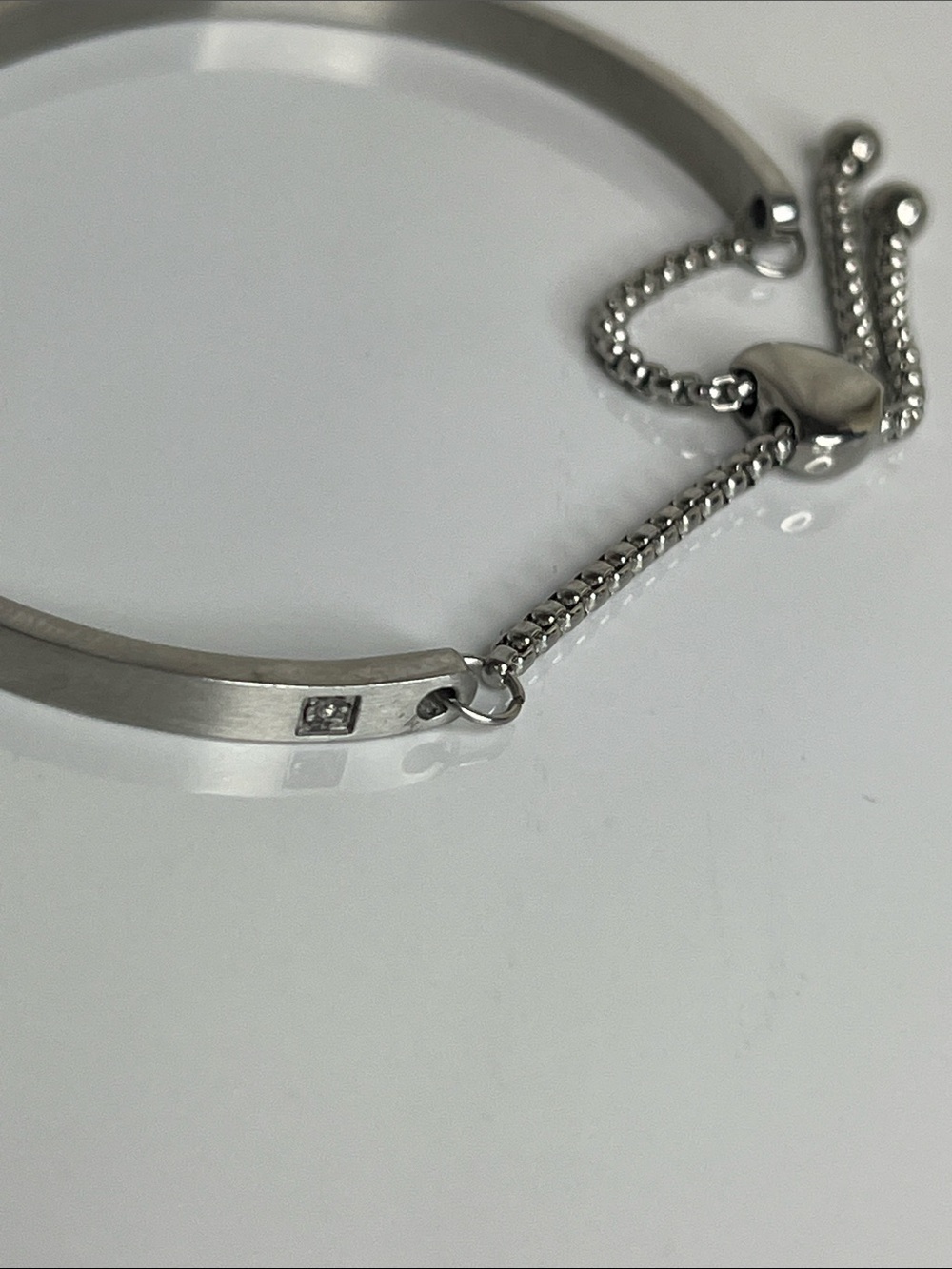 Silver Inspirational Bangle Bracelet "Every Ending Is A New Beginning" - Picture 4 of 7